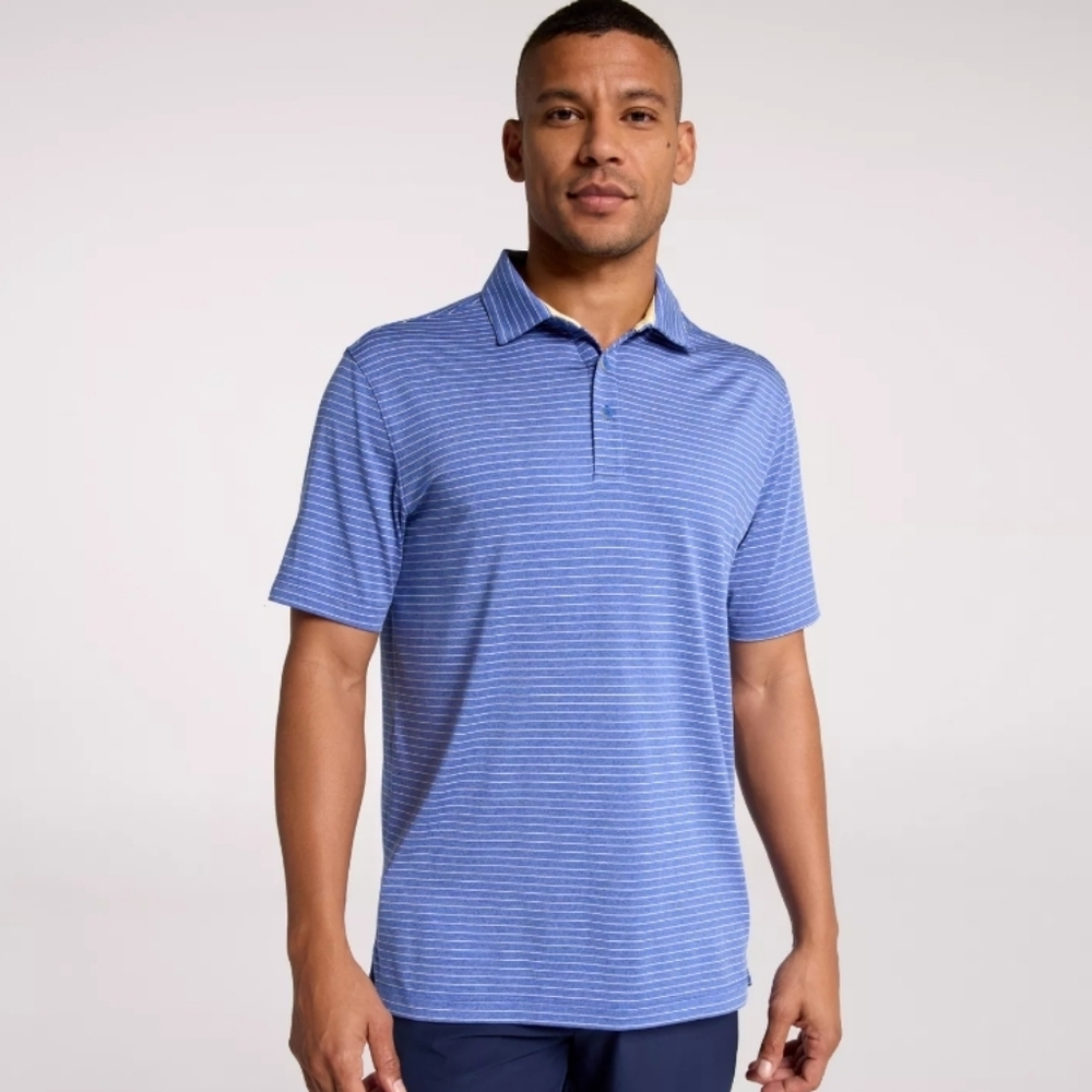 Walter Hagen Men's Performance 11 Classic Blue Stripe Polo - Size S